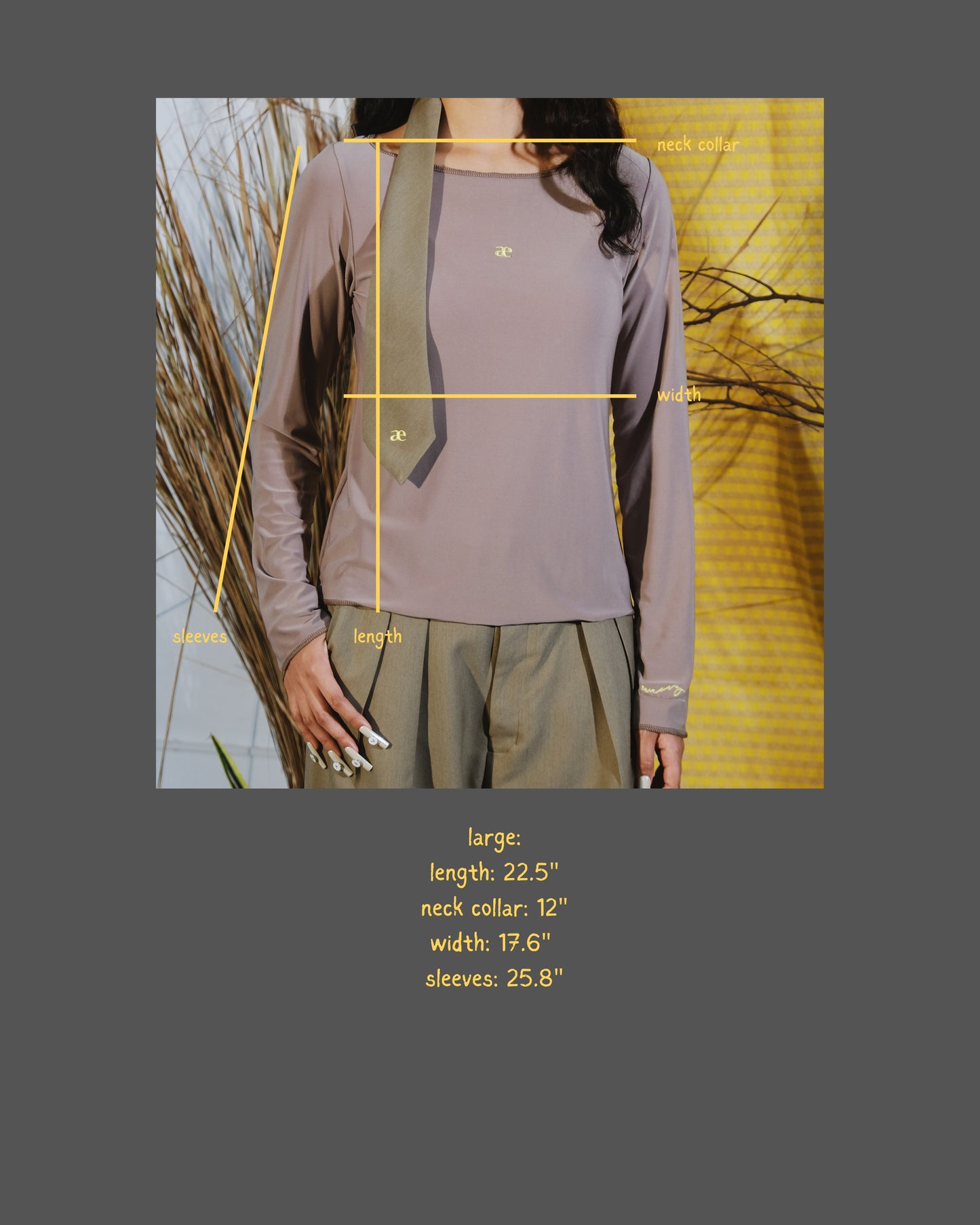 desert orchid log sleeve top